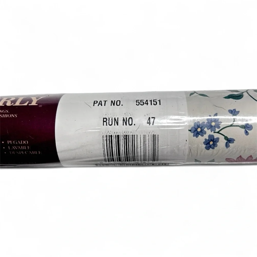 New Vintage Wallpaper Roll Floral Flowers White Cream Cottagecore
